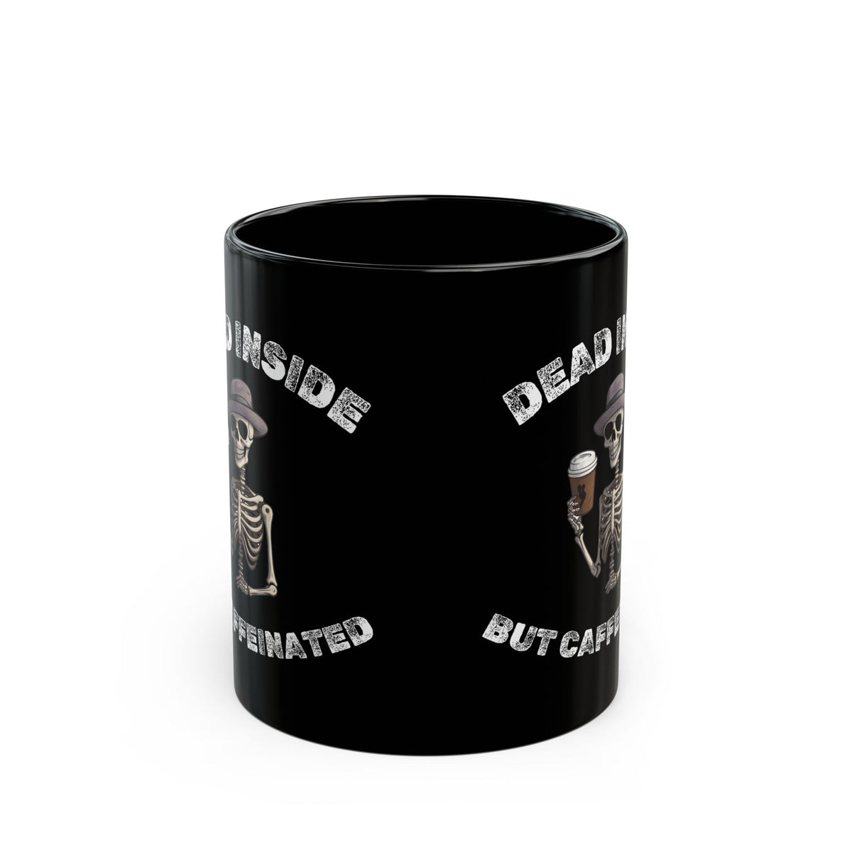 Skeleton Coffee Mug - Dead Inside but Caffeinated, Perfect Gift for Coffee Lovers, Halloween, Quirky Kitchen Decor, Dark Humor Mug