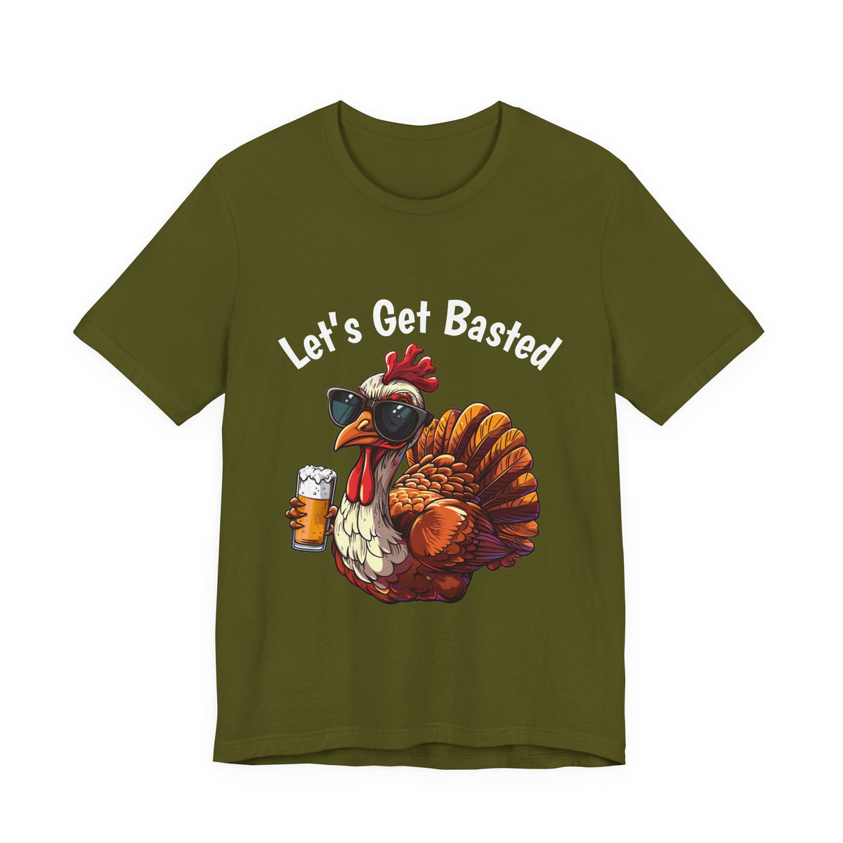 Let’s Get Basted Thanksgiving Shirt – Beer Lover Turkey Graphic Tee, Funny Turkey Day Drinking Shirt, Friendsgiving Humor Gift