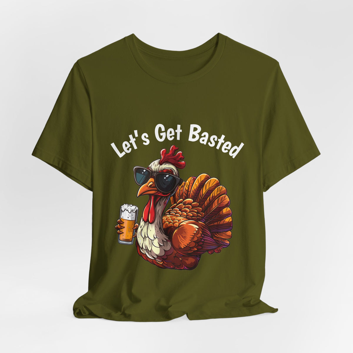 Let’s Get Basted Thanksgiving Shirt – Beer Lover Turkey Graphic Tee, Funny Turkey Day Drinking Shirt, Friendsgiving Humor Gift