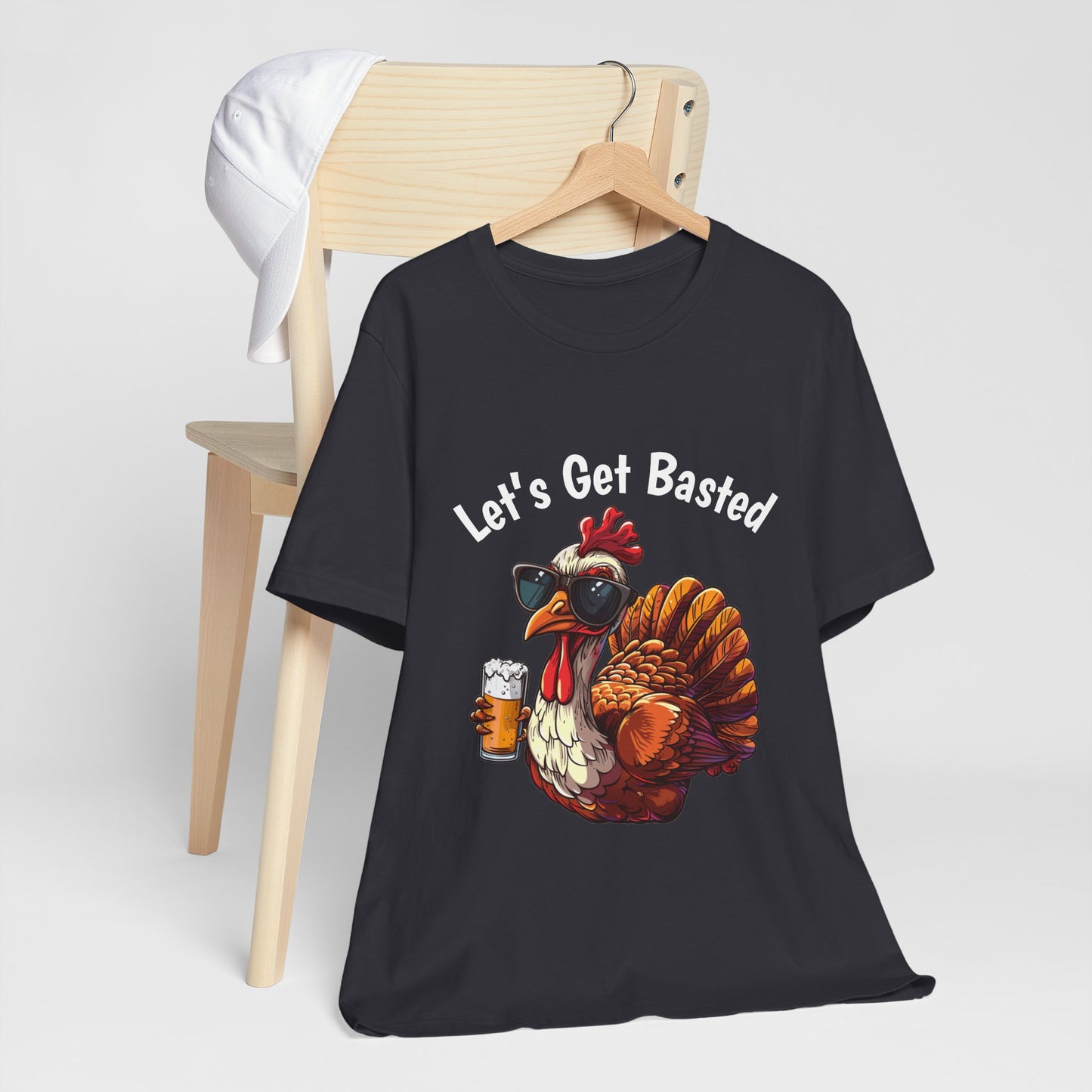 Let’s Get Basted Thanksgiving Shirt – Beer Lover Turkey Graphic Tee, Funny Turkey Day Drinking Shirt, Friendsgiving Humor Gift