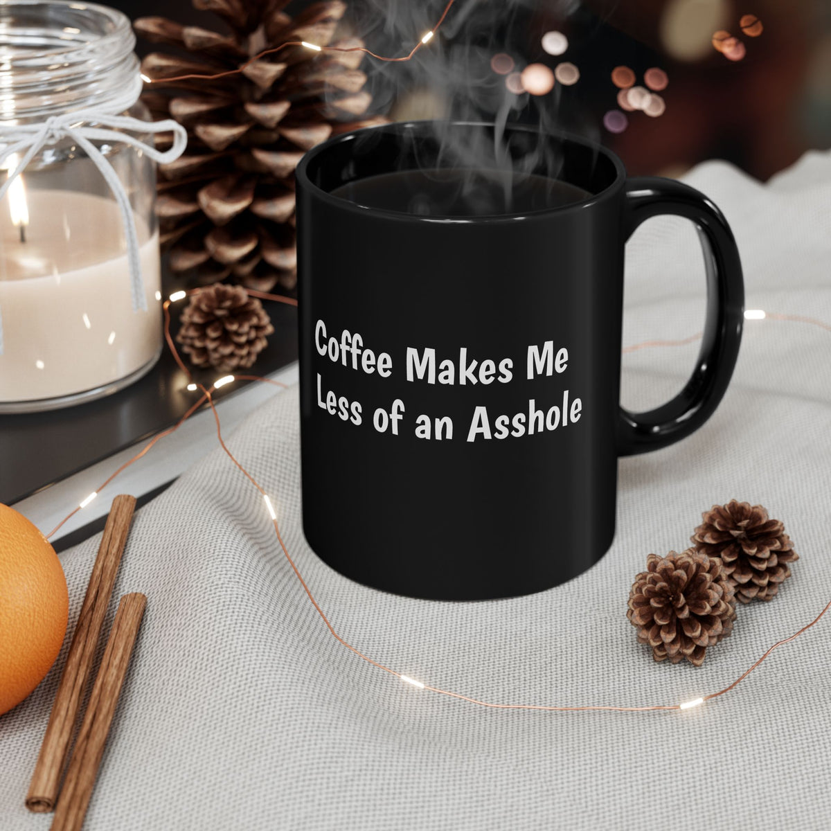 Frankenstein Coffee Mug - Coffee Makes me less of an Asshole, Perfect Gift for Coffee Lovers, Halloween, Quirky Kitchen Decor, Dark Humor Mug