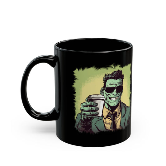 Frankenstein Coffee Mug - Coffee Makes me less of an Asshole, Perfect Gift for Coffee Lovers, Halloween, Quirky Kitchen Decor, Dark Humor Mug