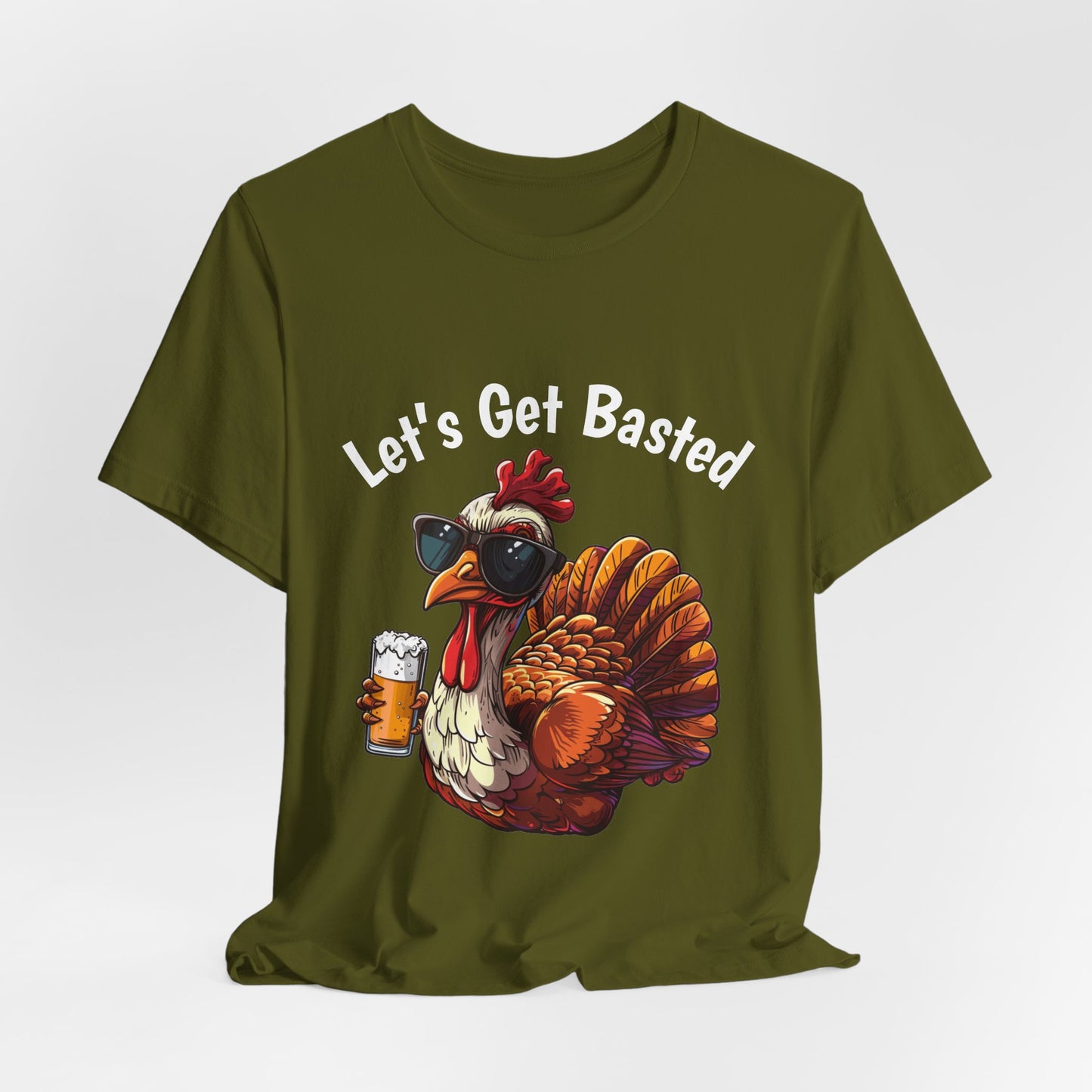Let’s Get Basted Thanksgiving Shirt – Beer Lover Turkey Graphic Tee, Funny Turkey Day Drinking Shirt, Friendsgiving Humor Gift