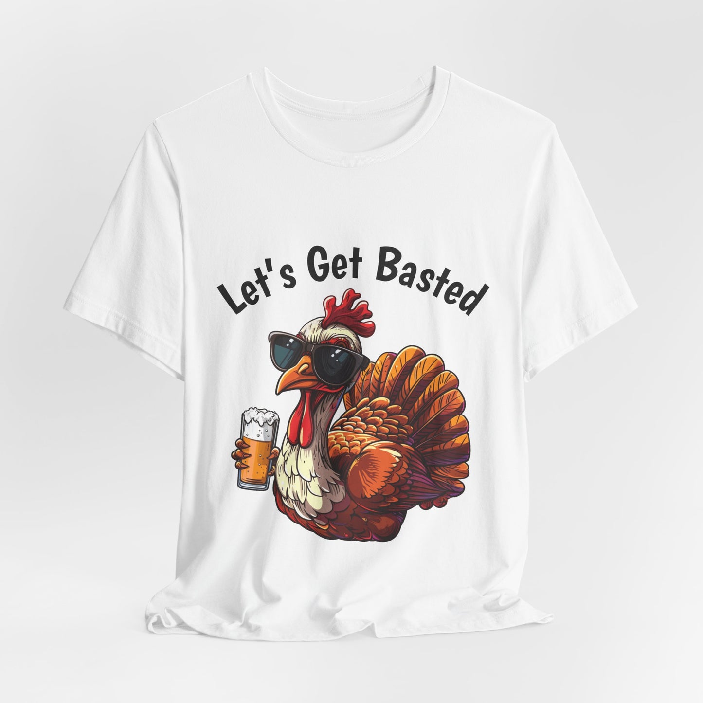 Let’s Get Basted Thanksgiving Shirt – Beer Lover Turkey Graphic Tee, Funny Turkey Day Drinking Shirt, Friendsgiving Humor Gift