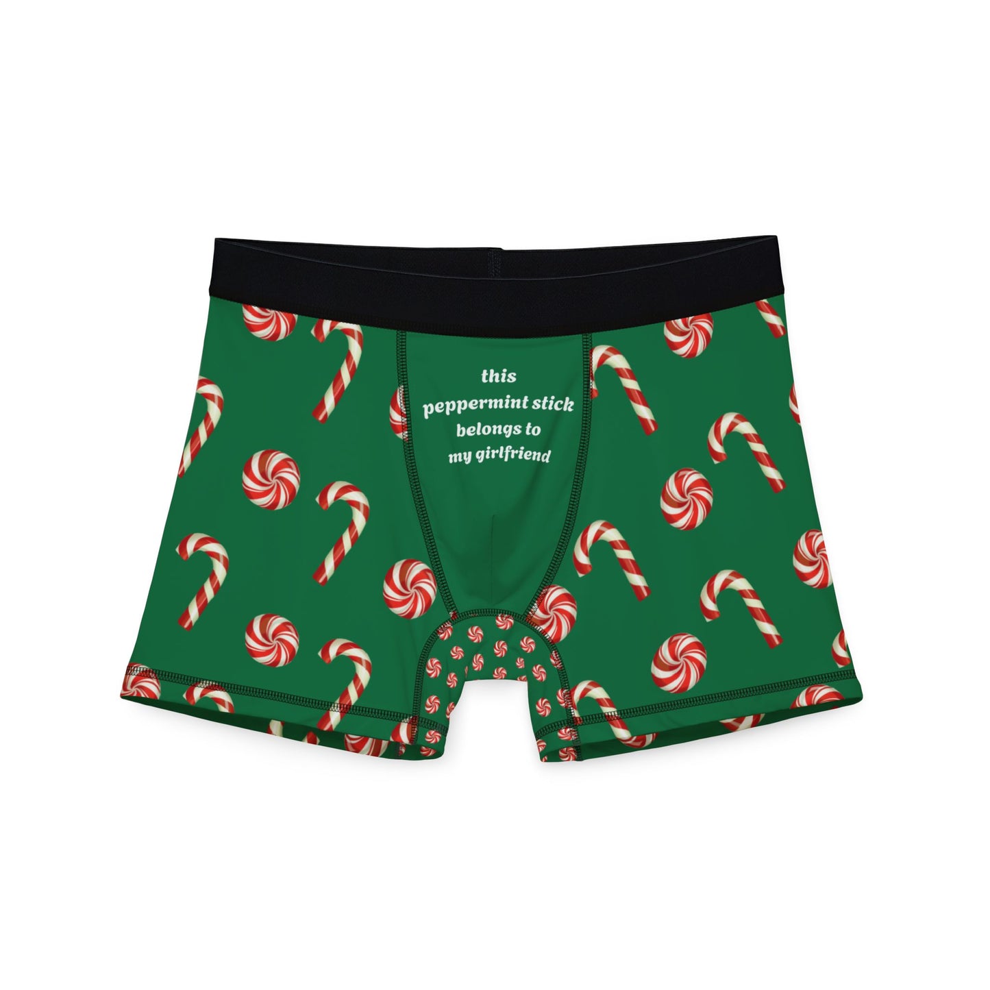 Men's Christmas Boxers, Festive Candy Cane Print, Perfect Holiday Gift, Christmas Pajamas, Stocking Stuffer Idea